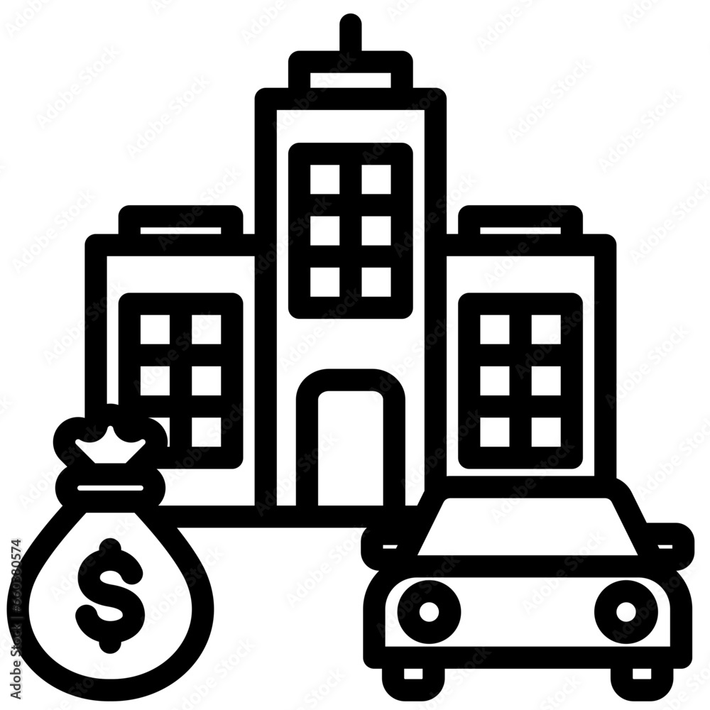 Fototapeta premium Assets Outline Icon