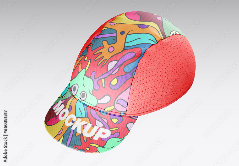Cycling Cap Mockup Stock Template Adobe Stock