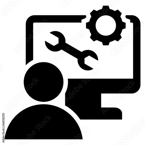 Software Engineer Glyph Icon