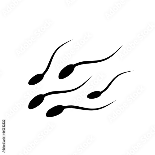 sperm icon vector on white background