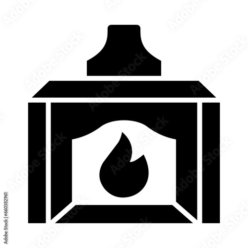 Incineration Glyph Icon Design
