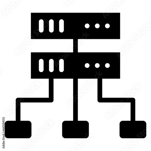 Proxy Server Glyph Icon