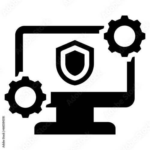 Antivirus Software Glyph Icon