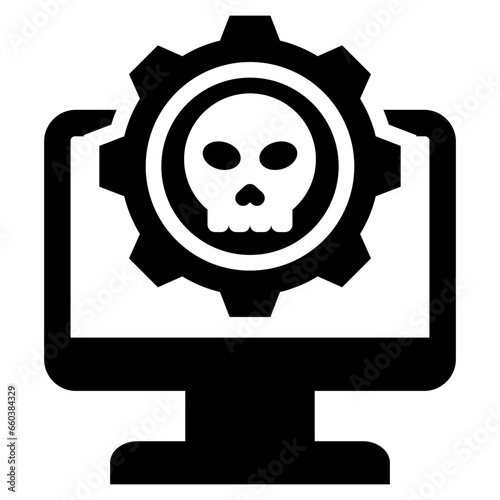 Malicious Software Glyph Icon