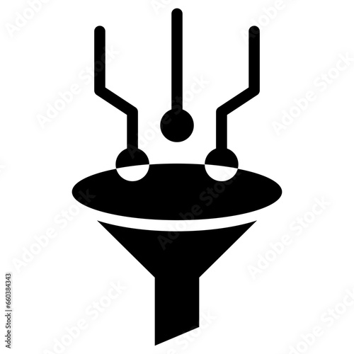 Traffic Filtering Glyph Icon