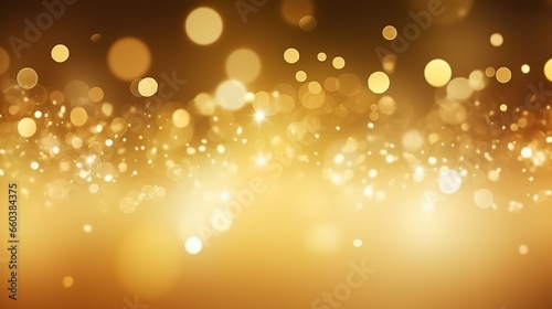 Gold splashes on a bright background, Festive bokeh texture
