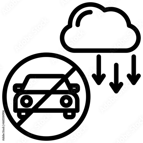 Reduce Air Pollution Outline Icon