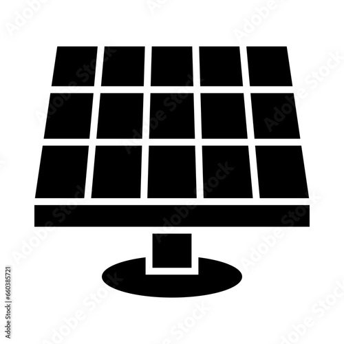 Solar Panel Glyph Icon Design