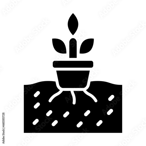 Hydroponics Glyph Icon Design