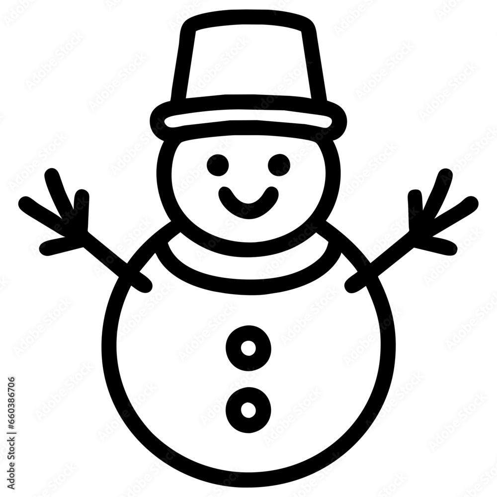Snowman decoration vector icon Snowman decoration vector icon