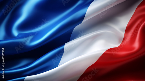 a beautiful French flag made of delicate smooth fabric for the entire frame