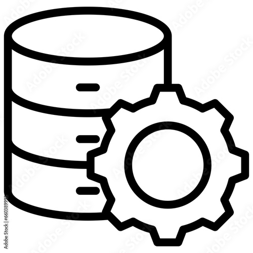 Cache Outline Icon photo