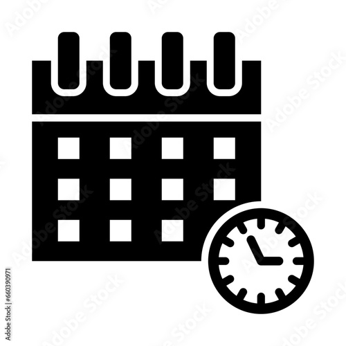 Deadline Glyph Icon Design