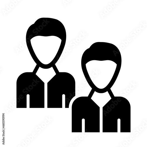 Coworker Glyph Icon Design