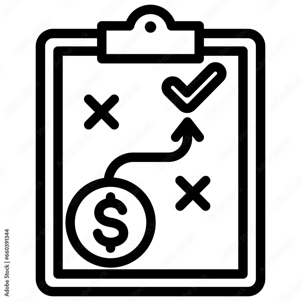 Financial Strategy Outline Icon