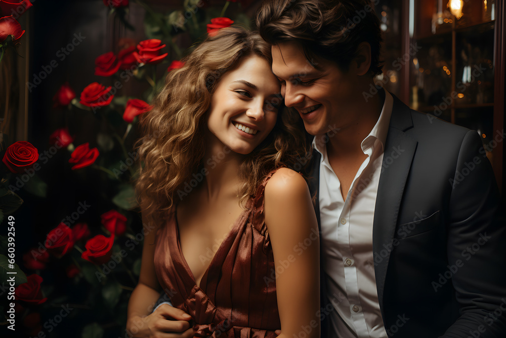 happy Couple's Valentine's Selfie ai generated art happy Couple's Valentine's Selfie ai generated art