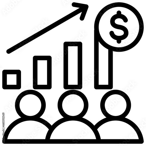 Sales Force Outline Icon