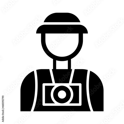 Tourist Glyph Icon Design