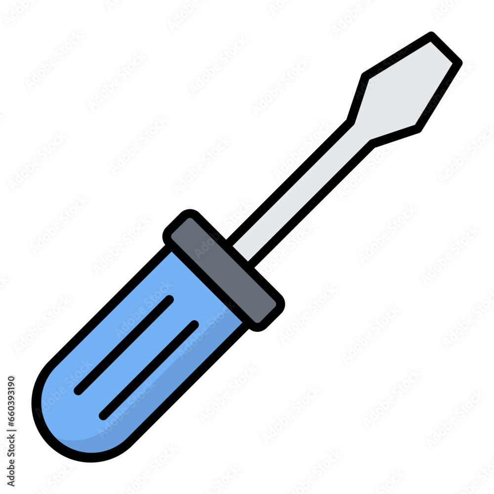 Screwdrivers Colored Outline Icon Screwdrivers Colored Outline Icon