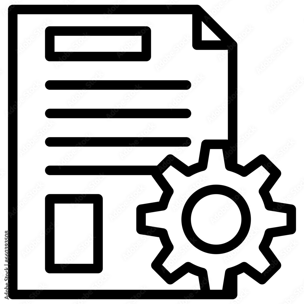 Content Management Outline Icon Content Management Outline Icon