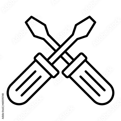 Screwdrivers Outline Icon