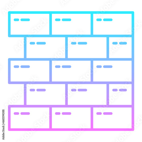 Brick Wall Gradient Icon