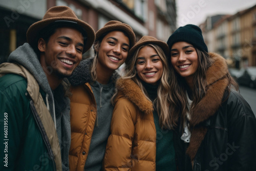 group of people in the city