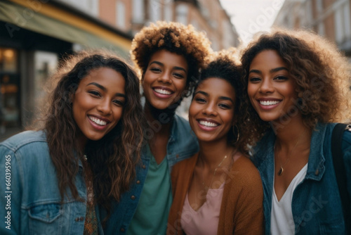 group of friends. AI Generative 