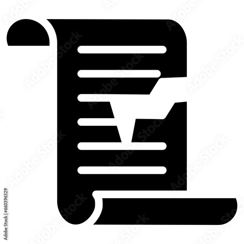 Paper Waste Glyph Icon