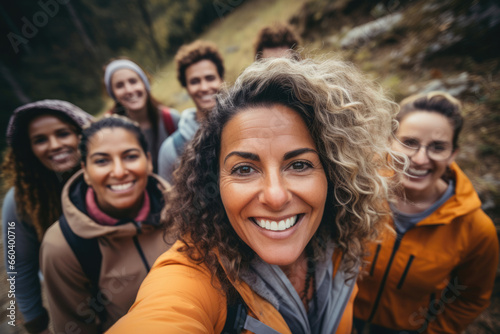 Multiracial multi ethnic group of women of different ages selfie