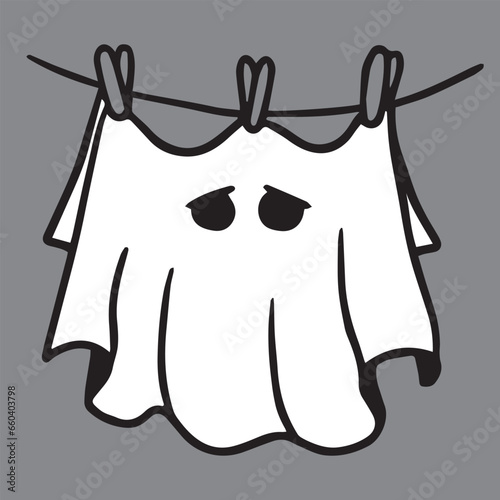 ghost on washing line 