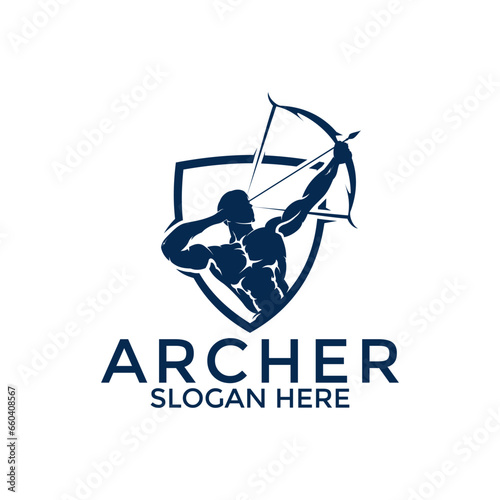 archer logo vector, creative archer logo design template