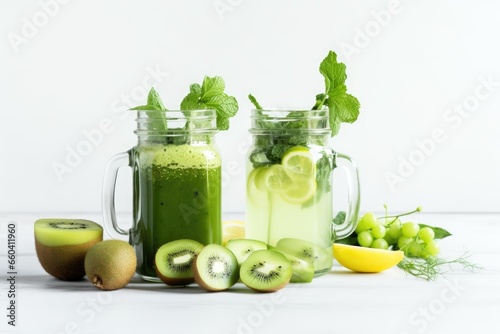 jar with health smoothie