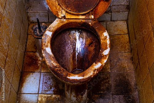 Photography Abandoned dirty toilet