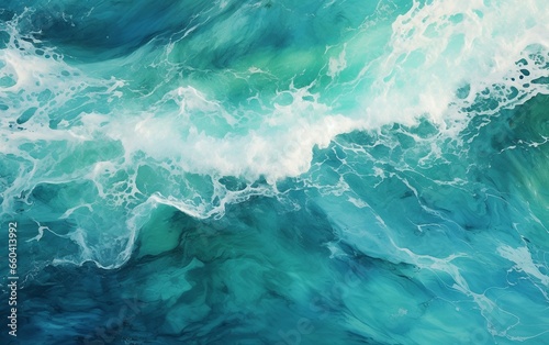 In a Photo  Abstract Blue and Green Ocean Background