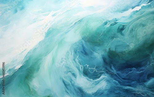 Photo of an Abstract Ocean Background in Blue and Green