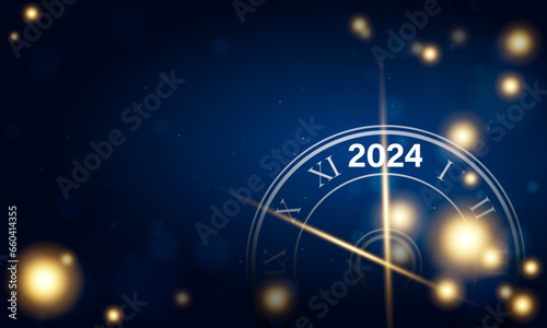 2024 Happy New Year Background Design.