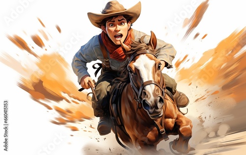 Cowboy Character in Comic Art Design