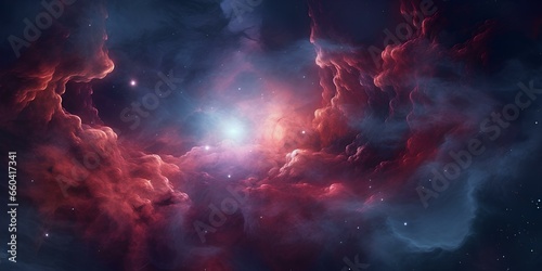 Cosmic background with stardust and gas nebulae. © Vadim