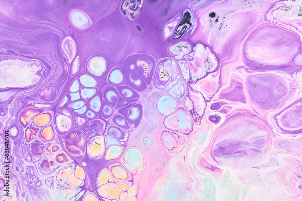 Exclusive beautiful pattern, abstract fluid art background. Flow of blending purple lilac paints mixing together. Blots and streaks of ink texture for print and design Exclusive beautiful pattern, abstract fluid art background. Flow of blending purple lilac paints mixing together. Blots and streaks of ink texture for print and design