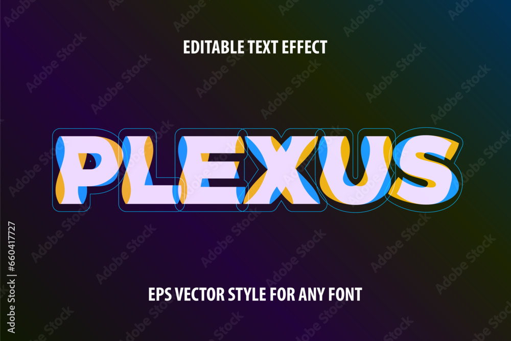 Editable funny text effect for design in modern cartoon style