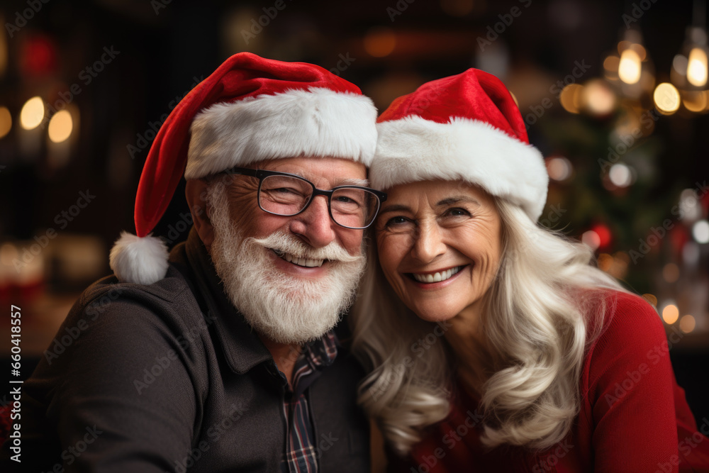 Paar Senioren Weihnachten Paar Senioren Weihnachten