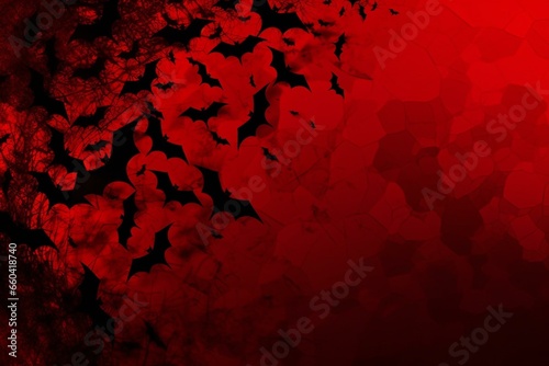 Background is red with bats. Generative AI