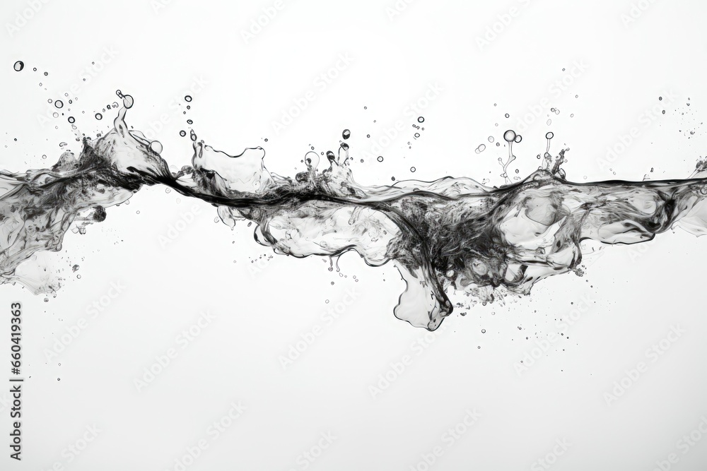 A striking black and white background image for creative content capturing the intense drama of a turbulent splash, rendered in monochromatic contrast. Photorealistic illustration A striking black and white background image for creative content capturing the intense drama of a turbulent splash, rendered in monochromatic contrast. Photorealistic illustration