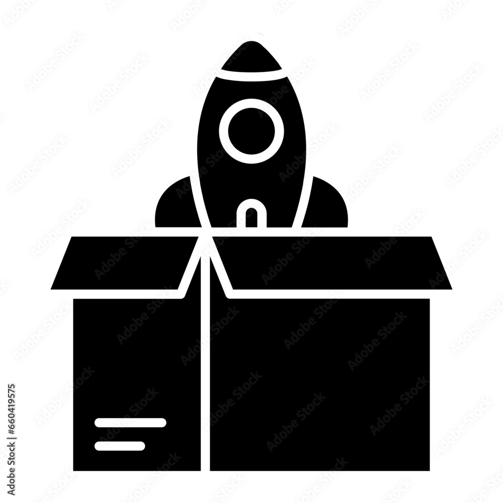 Fototapeta premium Product Launch Colored Outline Icon