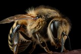 Impacted bee due to pesticide and air pollution. Generative AI