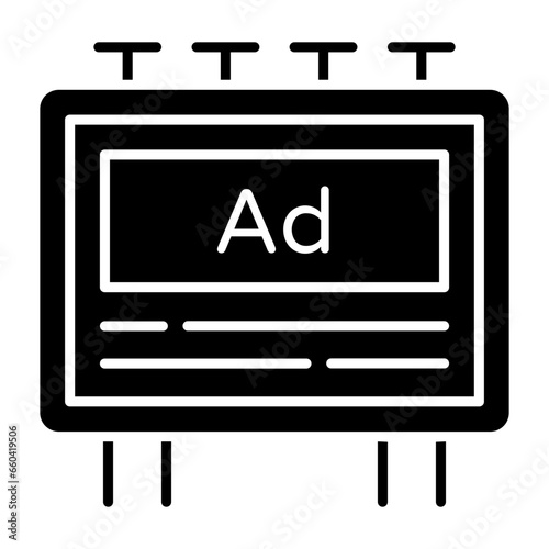 Advertising Board Glyph Icon
