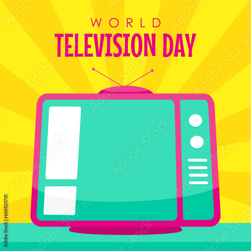 world television day poster template vector