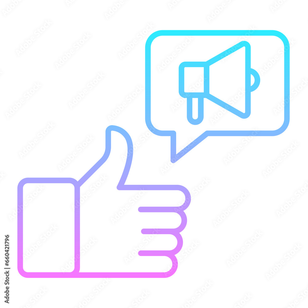Social Media Marketing Gradient Icon Social Media Marketing Gradient Icon