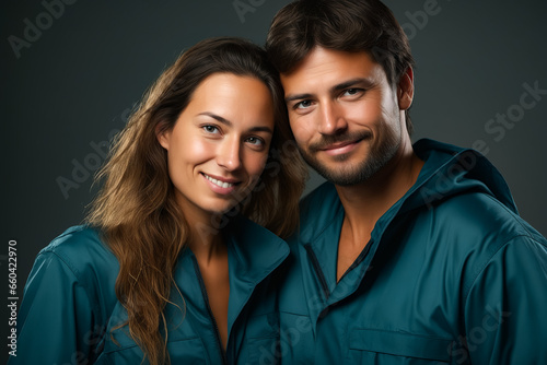 Man and woman are smiling for picture together.